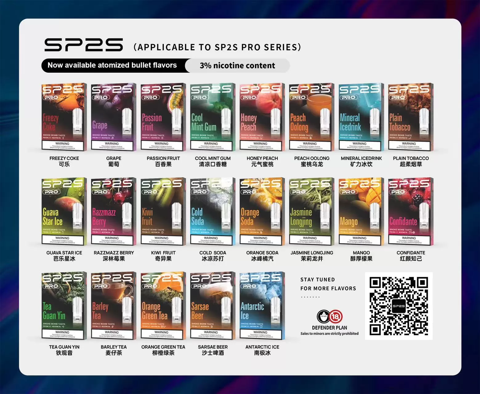 SP2S 思博瑞一代電子煙煙彈|3入裝|多種口味選擇|正品保障:圖片 2